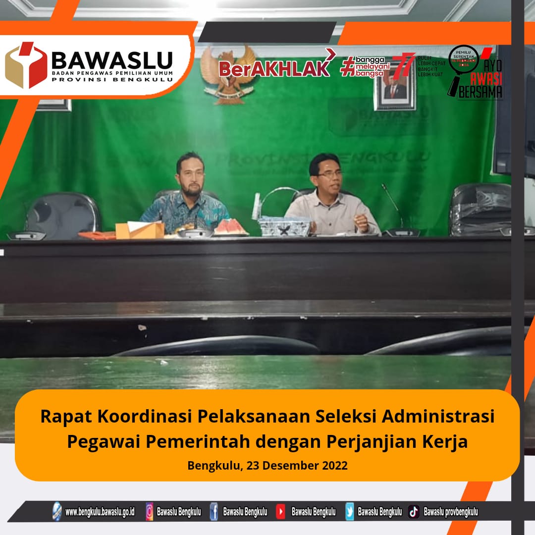 Rapat Koordinasi Pelaksanaan Seleksi Administrasi Pegawai Pemerintah dengan Perjanjian Kerja