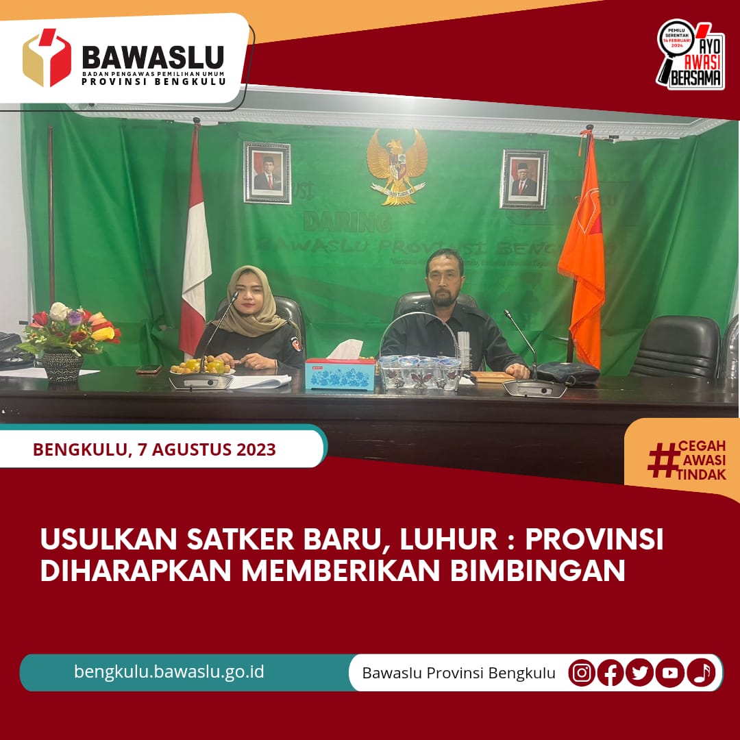 Usulkan Satker Baru, Luhur : Provinsi Diharapkan Memberikan Bimbingan