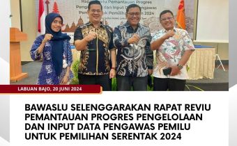Bawaslu Selenggarakan Rapat Reviu Pemantauan Progres Pengelolaan dan Input Data Pengawas Pemilu untuk Pemilihan Serentak 2024