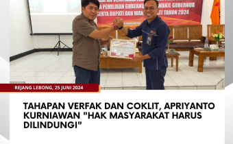 Tahapan Verfak dan Coklit, Apriyanto Kurniawan "Hak Masyarakat Harus Dilindungi"