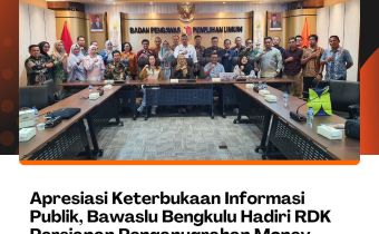 Apresiasi Keterbukaan Informasi Publik, Bawaslu Bengkulu Hadiri RDK Persiapan Penganugrahan Monev PPID