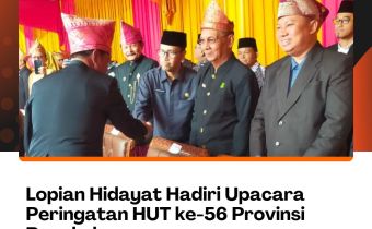 Lopian Hidayat Hadiri Upacara Peringatan HUT ke-56 Provinsi Bengkulu