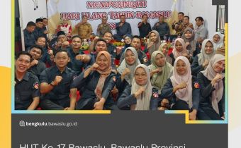 HUT Ke-17 Bawaslu, Bawaslu Provinsi Bengkulu Gelar Tasyakuran