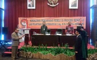 Acara Sosialisasi Pengawas Pemilu di Provinsi Bengkulu dan Pelantikan Bapak Firmansyah, S.Ag., M.pd Panwaslu Kepahiang