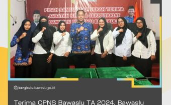 Terima CPNS Bawaslu TA 2024, Bawaslu Provinsi Bengkulu Ikuti Pembekalan CPNS Baru