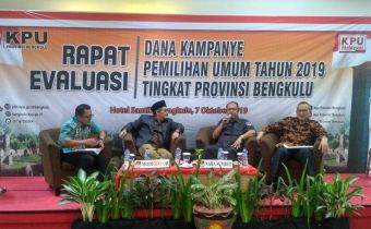 Rapat Evaluasi Dana Kampanye Pemilihan Umum Tahun 2019 Tingkat Provinsi Bengkulu