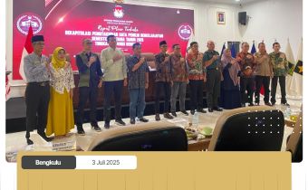 Bawaslu Provinsi Bengkulu Hadiri Rapat Pleno Terbuka Rekapitulasi PDPB