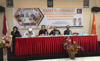 Rapat Koordinasi Penindakan Pelanggaran Potensi Pelanggaran di Tahapan Pencalonan Perseorangan Pilkada Tahun 2020