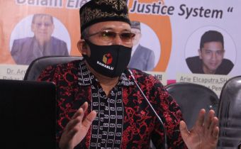 DISKUSI DARING â€œURGENSI PENYELESAIAN SENGKETA PEMILIHAN DALAM ELECTORAL JUSTICE SYSTEMâ€
