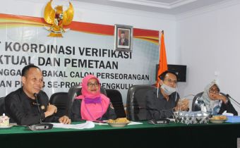 RAPAT KOORDINASI PENGAWASAN VERIFIKASI FAKTUAL DAN PEMETAAN POTENSI PELANGGARAN BAKAL CALON PERSEORANGAN PILGUB DAN PILBUP SE- PROVINSI BENGKULU