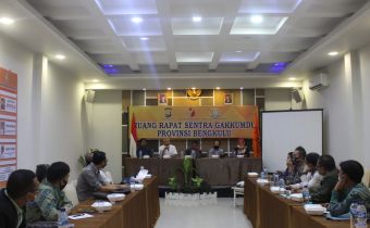 RAPAT DALAM RANGKA PENGUATAN SENTRA GAKKUMDU PROVINSI DAN KABUPATEN/KOTA UNSUR PENGAWAS PEMILU SE-PROVINSI BENGKULU