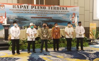 Pengundian Nomor Urut Pasangan Calon Gubernur dan Wakil Gubernur Bengkulu