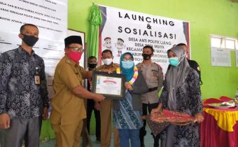 BAWASLU PROVINSI BENGKULU RESMIKAN 3 DESA ANTI POLITIK UANG (APU) DI KABUPATEN MUKOMUKO