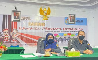 Rapat Daring Finalisasi Penulisan Riset Evaluasi Pilkada Serentak Tahun 2015 - 2020 di Provinsi Bengkulu
