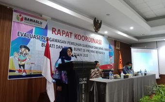 Rapat Koordinasi Evaluasi Pengawasan Pemilihan Gubernur dan Wakil Gubernur, Bupati dan Wakil Bupati se-Provinsi Bengkulu Tahun 2020