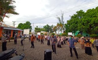 Jaga Kebugaran, Bawaslu Provinsi Bengkulu Gelar Rutinitas Senam Pagi