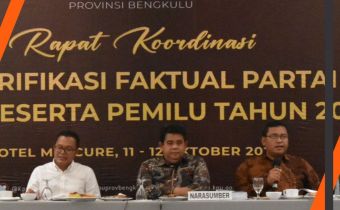 Kolaborasi Apik Antara Eko Sugianto Dan Faham Syah Pada Rakor Persiapan Verifikasi Faktual Partai Politik Calon Peserta Pemilu