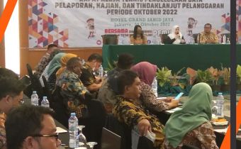 Rapat Kerja Teknis Pengelolaan Data Pelaporan, Kajian, dan Tindak Lanjut Pelanggaran Periode 2022.