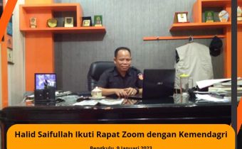 Halid Saifullah Ikuti Kegiatan Rapat Zoom dengan Kemendagri