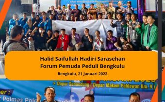 Halid Saifullah Hadiri Sarasehan Forum Pemuda Peduli Bengkulu