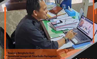 Bawaslu Bengkulu ikuti Sosialisasi Anugerah Tinarbuka Peringatan HAKIN 2023