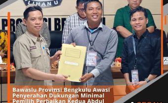 Bawaslu Awasi Penyerahan Dukungan Minimal Pemilih Perbaikan Kedua Abdul Kharis Ma'mun