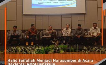 Halid Saifullah Menjadi Narasumber di Acara Deklarasi AMSI Bengkulu