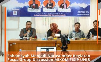Fahamsyah Menjadi Narasumber Kegiatan Focus Group Discussion MIKOM FISIP UNIB