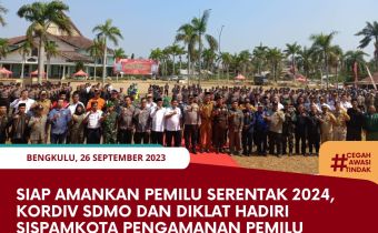 Siap Amankan Pemilu Serentak 2024, Kordiv SDMO dan Diklat Hadiri Sispamkota Pengamanan Pemilu