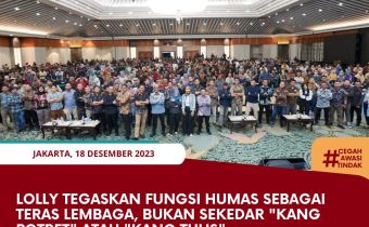 Lolly Tegaskan Fungsi Humas Sebagai Teras Lembaga, Bukan Sekedar "Kang Potret" atau "Kang Tulis