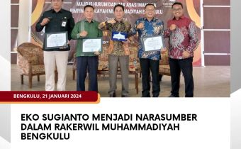 Eko Sugianto Menjadi Narasumber dalam Rakerwil Muhammadiyah Bengkulu