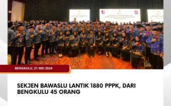 Sekjen Bawaslu Lantik 1880 PPPK, dari Bengkulu 45 Orang
