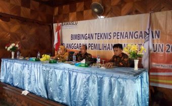 Bawaslu Provinsi Bengkulu Mengadakan Bimtek Penanganan Pelanggaran Pemilu di Manna Kab. Bengkulu Selatan