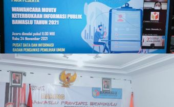 Bawaslu Bengkulu Ikuti Sesi Wawancara Akhir Pemeringkatan Keterbukaan Informasi Publik