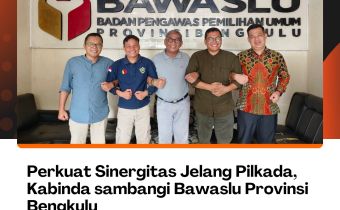 Perkuat Sinergitas Jelang Pilkada, Kabinda sambangi Bawaslu Provinsi Bengkulu
