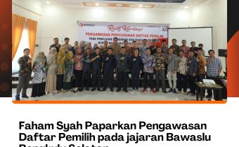 Faham Syah Paparkan Pengawasan Daftar Pemilih pada jajaran Bawaslu Bengkulu Selatan