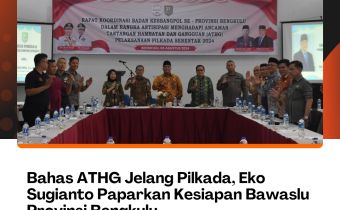 Bahas ATHG Jelang Pilkada, Eko Sugianto Paparkan Kesiapan Bawaslu Provinsi Bengkulu