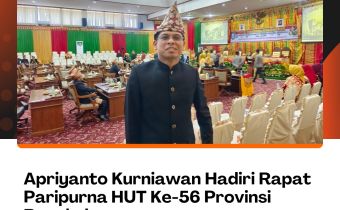 Apriyanto Kurniawan Hadiri Rapat Paripurna HUT Ke-56 Provinsi Bengkulu