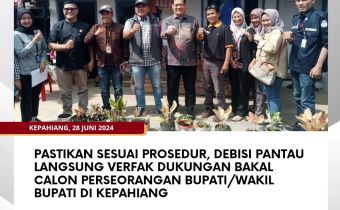 Pastikan Sesuai Prosedur, Debisi Pantau Langsung Verfak Dukungan Bakal Calon Perseorangan Bupati/Wakil Bupati di Kepahiang