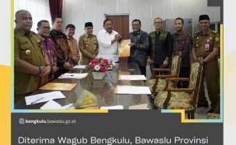Diterima Wagub Bengkulu, Bawaslu Provinsi Bengkulu sampaikan Kesiapan Pengawasan PSU di Kabupaten Bengkulu Selatan
