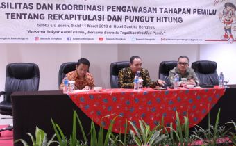 Rapat Fasilitasi dan Koordinasi Pengawasn Tahapan Pemilihan Umum Tentang Pungut Hitung  Dan Rekapitulasi