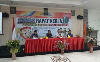 rapat kerja pengawasan netralitas ASN, TNI ,POLRI pada pemilihan Gubernur dan Wakil Gubernur serta Bupati dan Wakil Bupati tahun 2020