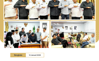 Perkuat Sinergitas Kelembagaan, Bawaslu Provinsi Bengkulu Teken MOU dengan Kanwil Kemenag Bengkulu