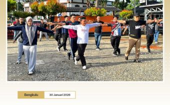 Jumat Sehati, Bawaslu Provinsi Bengkulu Lakukan Senam Sehat