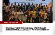Bawaslu Provinsi Bengkulu hadiri Rakor Konsolidasi Data Jajaran Pengawas Pemilu