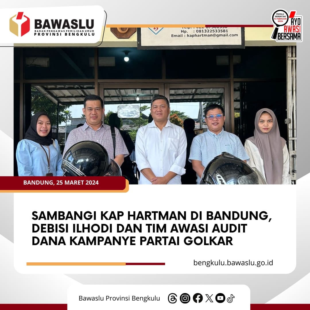Sambangi KAP Hartman di Bandung, Debisi Ilhodi dan Tim Awasi Audit Dana Kampanye Partai Golkar